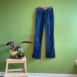 High-waisted flare bell-bottom jeans